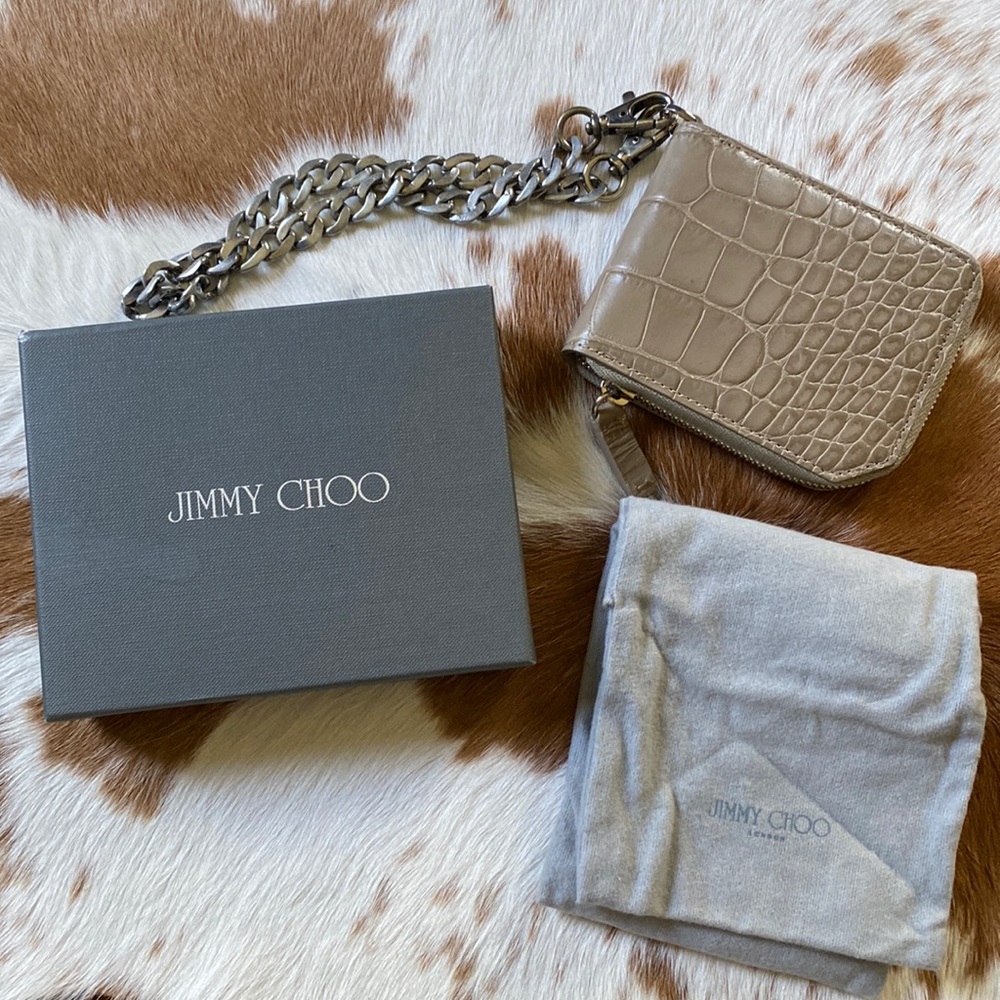 Jimmy Choo Crocodile Chain Wallet